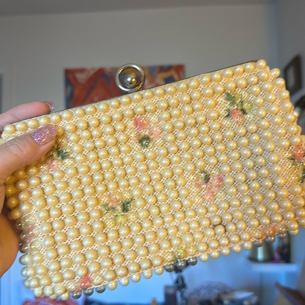 Grandee Vintage Bubble Bead Clutch Purse